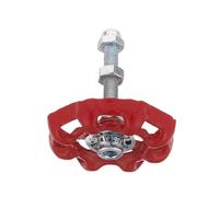 VICASKY Tirador para Armarios, Tirador de Cajón y Armario, Hierro y Plástico, Rojo, Forma de Disco, Estilo Industrial Vintage, para Baño y Cocina