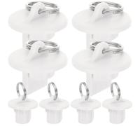 VICASKY Topes para persianas enrollables, 8 Piezas, Tapones de plástico Blanco, Accesorios de Sellado para Cortina con cordón elástico, Uso Interior y Exterior