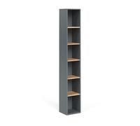 Vicco Armario Alto Viktor, Antracita/Roble Dorado, 30 x 188.6 cm, Apto para el Almacenamiento Vertical de Accesorios de baño