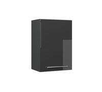 Vicco Armario Colgante Fame-Line, Antracita Alto Brillo, 50 cm | Frente de MDF · Cierre suave · 2 Estantes · Tiradores de metal · ✓ Espacio de almacenamiento práctico