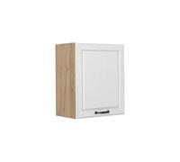 Vicco Armario Colgante R-Line, Blanco casa de Campo/Roble Dorado 50 cm | Frente de MDF · 1 Estante · Profundidad - 31 cm · Libremente combinable · ✓ Espacio de almacenamiento práctico