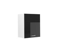 Vicco Armario Colgante R-Line, Negro Brillo Intenso/Blanco 50 cm | 1 Puerta · 1 Estante · Profundidad - 31 cm · ✓ Libremente combinable · ✓ Espacio de almacenamiento práctico