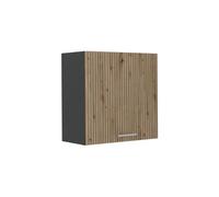 Vicco Armario Colgante R-Line, Roble Artesanal/Antracita 60 cm | 1 Puerta · 1 Estante · Profundidad - 31 cm · ✓ Libremente combinable · ✓ Espacio de almacenamiento práctico