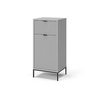 Vicco Armario Mediano Eliza, Gris, 40 x 87 cm | 1 Cajón · 1 Puerta · Almacenamiento cerrado · Forma que ahorra espacio · Para productos de cuidado y artículos de baño