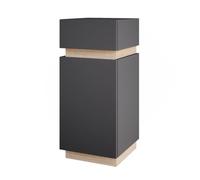 Vicco Armario Mediano Gloria, Antracita, 33 x 75.5 cm | 1 Cajón · 1 Puerta · Almacenamiento cerrado · Forma que ahorra espacio · Para productos de cuidado y artículos de baño