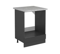 Vicco Armario para Horno Empotrado R-Line, Antracita Alto Brillo, 60 cm | ✓ Hueco para horno · Encimera incl. · Patas regulables en altura · ✓ Libremente combinable · Fácil integración ✓