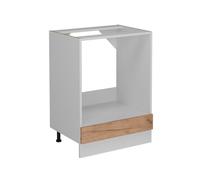 Vicco Armario para Horno Empotrado R-Line, Roble Dorado, 60 cm | ✓ Hueco para horno · Sin encimera · Patas regulables en altura · ✓ Libremente combinable · Fácil integración ✓