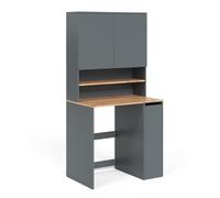 Vicco Armario para Lavadora Viktor Antracita/Roble Dorado 93.6x88.2 cm | 2 partes con estante, apto para guardar detergente y toallas