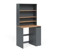 Vicco Armario para Lavadora Viktor Antracita/Roble Dorado 93.6x88.2 cm | 2 piezas con armario y estante, apto para colocarse sobre lavadoras estándar