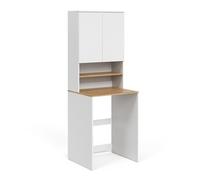 Vicco Armario para Lavadora Viktor, Blanco/Artesano, 68 x 88.2 cm | 2 partes con estante, apto para guardar detergente y toallas