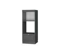 Vicco Armario para microondas Fame-Line, Antracita-Oro Landhaus, 60 cm | Frente de MDF · Guías metálicas de extracción total · Patas regulables en altura · Tiradores de metal