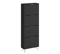 Armario para zapatos Vicco Helge Negro 60 x 166.7 cm 4 compartimentos, Model 54236