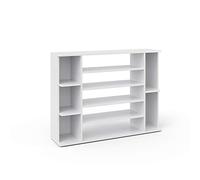 Vicco Armario para zapatos Levin, Blanco, 116.2 x 87.4 cm | para el almacenamiento de zapatos con estantes de acceso abierto