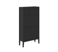 Vicco Armario Zapatero Aron, Negro, 60 x 115 cm | combinable para el almacenamiento y la organización de zapatos