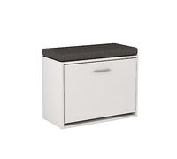 Vicco Banco para Zapatos Georg, Blanco, 60 x 49.5 cm | con estante, apto para almacenamiento y se puede combinar como asiento