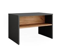 Vicco Banco para Zapatos Orlando, Antracita/Roble Dorado, 60 x 60 cm | para guardar zapatos y como asiento