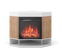 Vicco Chimenea eléctrica Lynea, Blanco, 100 cm