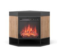 Vicco Chimenea eléctrica Lynea, Negro, 100 cm