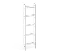 Vicco Escalera estantería Klivo, Blanco, 44.5 x 160 cm | con 5 estantes, apto para guardar libros y objetos decorativos
