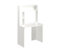 Vicco Escritorio Albano, Blanco, 90 x 51.6 cm | con estantes abiertos y cerrados para almacenamiento