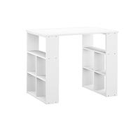 Vicco Escritorio Arwen, Blanco, 90 x 60 cm | con estantes abiertos para almacenamiento lateral