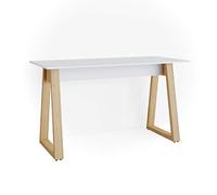 Vicco Escritorio Nautica, Blanco, 138 x 60 cm | apto para puestos de trabajo con ordenador y uso en oficina en casa