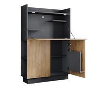 Vicco Escritorio Secretario Alena, Antracita/Roble Dorado, 85 x 28.6 cm | apto para montaje en pared para un uso que ahorra espacio