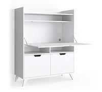 Vicco Escritorio Secretario Berdi, Blanco, 110 x 45 cm | apto como espacio de trabajo para oficina en casa o despacho