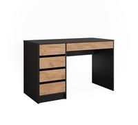 Vicco Escritorio Sherry, Antracita/Roble Dorado, 55 x 120 cm | con cajones, apto como espacio de trabajo para oficina en casa o para estudio