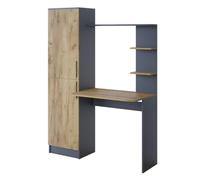 Vicco Escritorio Tessa, Antracita/Roble Dorado, 122.9 x 52 cm | con estante para espacio de almacenamiento adicional