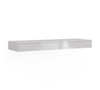 Vicco Estante de Pared Sherry, Blanco Alto Brillo, 120 x 12 cm | con cajón, apto para montaje en pared para almacenamiento y organización