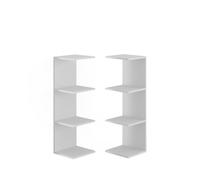 Vicco Estantería de Pared Paolo, Blanco, 30 x 95 cm | Lote de 2, montable para almacenar libros y objetos decorativos