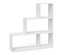 Vicco Estantería escalonada, Blanco, 116.8 x 123.2 cm | utilizable como separador de ambientes en diseño escalonado