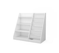 Vicco Estantería Infantil Conny, Blanco, 90 x 80.5 cm | con grandes estantes, combinable para almacenar juguetes y libros