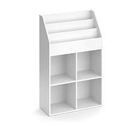 Vicco Librería Luigi, Blanco, 72 x 114.2 cm | combinable para almacenar juguetes y libros