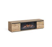 Vicco Marco para Chimenea Evina, Roble/Negro 160 x 39 cm