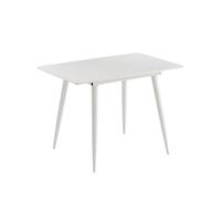Vicco Mesa de Comedor Beaver, Blanco, 80-110 x 70 cm | Extensible, para uso flexible como mesa de comedor o de trabajo