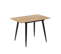 Vicco Mesa de Comedor Beaver, Roble Dorado/Negro, 80-110 x 70 cm | Extensible, para uso flexible como mesa de comedor o de trabajo
