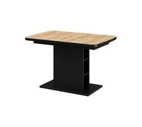 Vicco Mesa de Comedor Fenaro, Roble Dorado/Negro, 120-160 x 80 cm