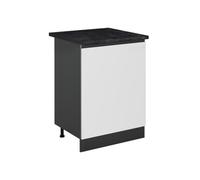 Vicco Mueble bajo de Cocina R-Line, Blanco/Antracita 60 cm | 1 Puerta · Encimera incl. · Patas regulables en altura · 1 Estante · Libremente combinable