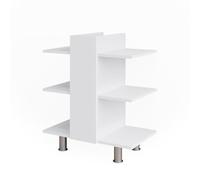 Vicco Mueble bajo Lavabo Fynn, Blanco, 60 x 70 cm | 6 compartimentos · Recorte para sifón · Almacenamiento abierto · Todo al alcance de la mano · Para artículos de baño