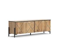 Vicco Mueble bajo para TV Hatto, Roble, 156.8 x 50 cm | apto para colocar y guardar en el dormitorio