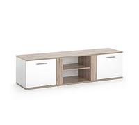 Vicco Mueble bajo para TV Novelli, Sonoma, 155 x 41 cm | para usar como mueble de TV con varias superficies de almacenamiento
