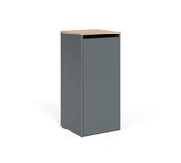 Vicco Mueble de baño Viktor, Antracita/Roble Dorado, 40.2 x 88.2 cm | con cesto para la ropa, con cesta de ropa integrada para un almacenamiento discreto