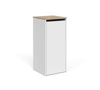 Vicco Mueble de baño Viktor, Blanco/Artesano, 40.2 x 88.2 cm con cesto para la Ropa, con Cesta de Ropa integrada para un Almacenamiento Discreto