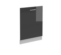Vicco Panel Frontal del lavavajillas R-Line, Antracita Alto Brillo, 60 cm | Para lavavajillas totalmente integrado 60 cm · Sin encimera · A juego con el frente de cocina · Libremente combinable