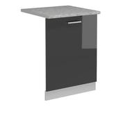 Vicco Panel Frontal del lavavajillas R-Line, Antracita Alto Brillo, 60 cm | Para lavavajillas totalmente integrado 60 cm · Encimera incl. · A juego con el frente de cocina · Libremente combinable
