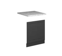 Vicco Panel Frontal Fame-Line, Antracita-Oro Landhaus/Antracita, 60 cm | Frente de MDF · Encimera incl. · A juego con el frente de cocina · Tiradores de metal · Fácil integración