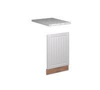 Vicco Panel Frontal Fame-Line, Blanco casa de Campo/Roble Dorado, 45 cm | Frente de MDF · Encimera incl. · A juego con el frente de cocina · Tiradores de metal · Fácil integración