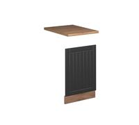 Vicco Panel Frontal Fame-Line, Gris Oscuro/Roble Dorado, 45 cm | Frente de MDF · Encimera incl. · A juego con el frente de cocina · Tiradores de metal · Fácil integración